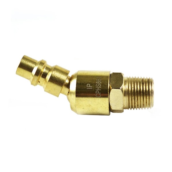 Interstate Pneumatics 3/8 Inch Industrial Steel Swivel Plug x 3/8 Inch Male NPT, PK 6 CPHS661-D6 - main